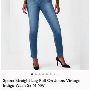 SPANX Women's Straight Leg Jeans - Vintage Blue